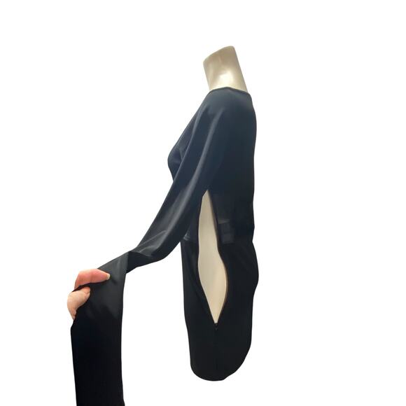 Elizabeth And James Size S Long Sleeve Mesh Panel Bandage Dress Black Cocktail - Picture 5 of 8